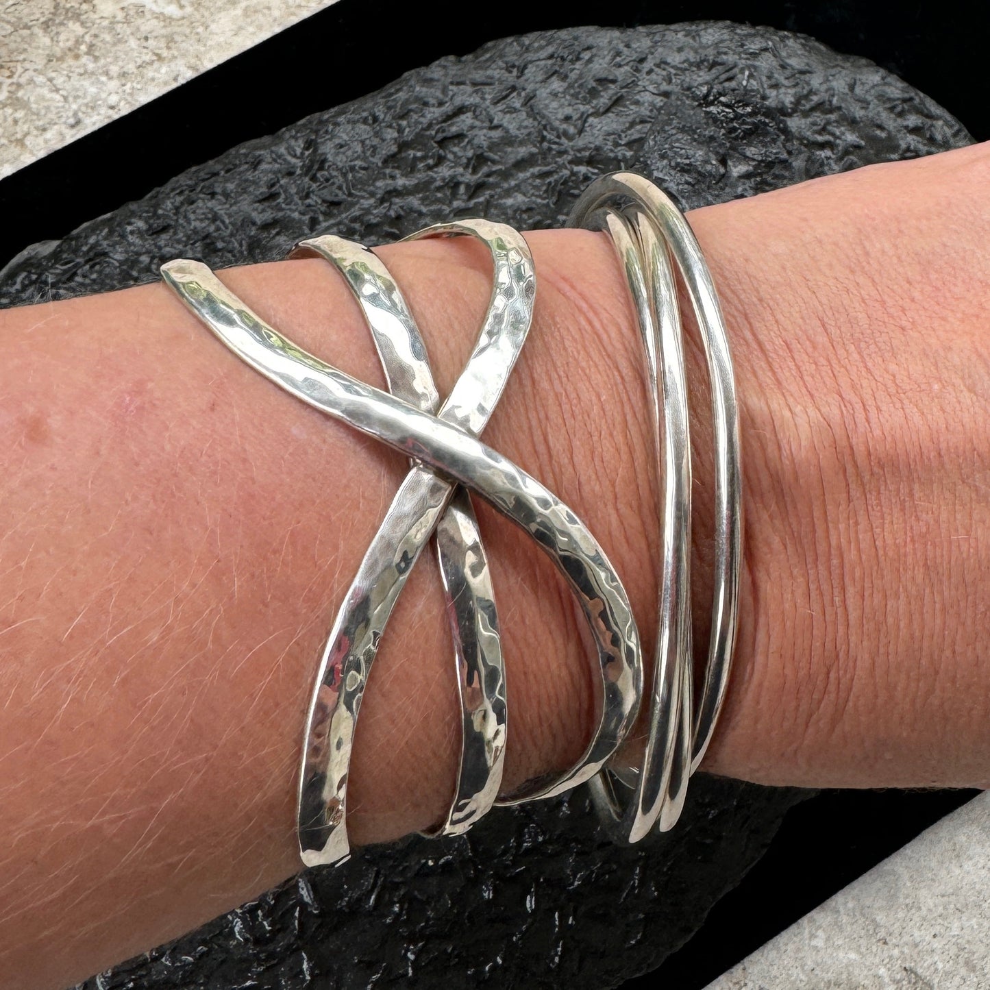 "X Factor" Sterling SIlver Cuff Bracelet